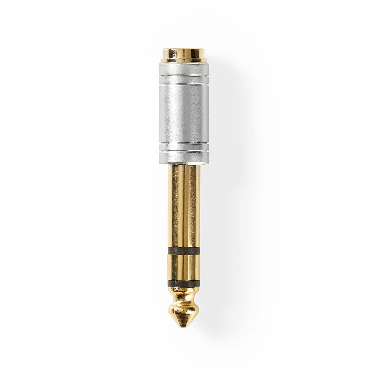 Nedis Stereo Audio Adapter | 6.35 mm Male | 3.5 mm Female | Gold Plated | Straight | Metal | Silver | 1 pcs | Box