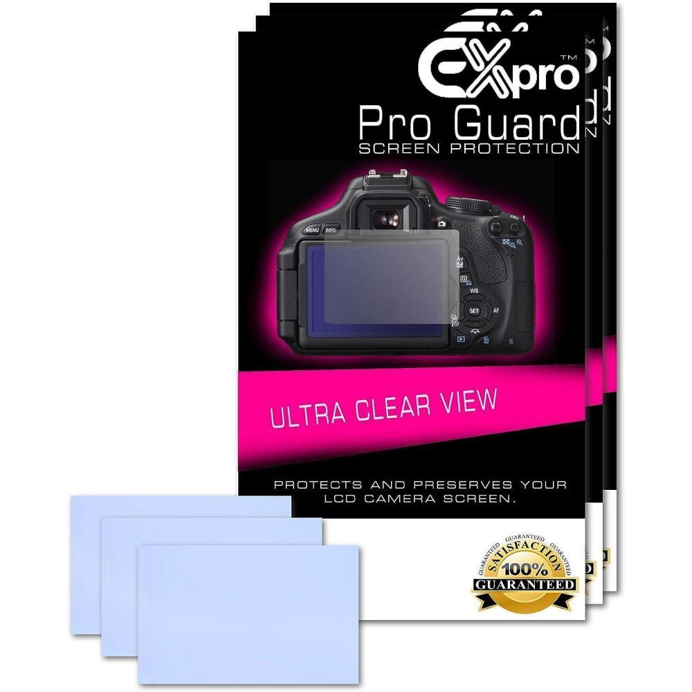 Ex-Pro 3 x Pro Guard Ultra Clear View LCD Screen Protectors for Canon N100, S120