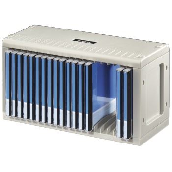 Hama 20 CD Rack Stacking Storage Box Fitting for 20 CDs In Cases - Gre