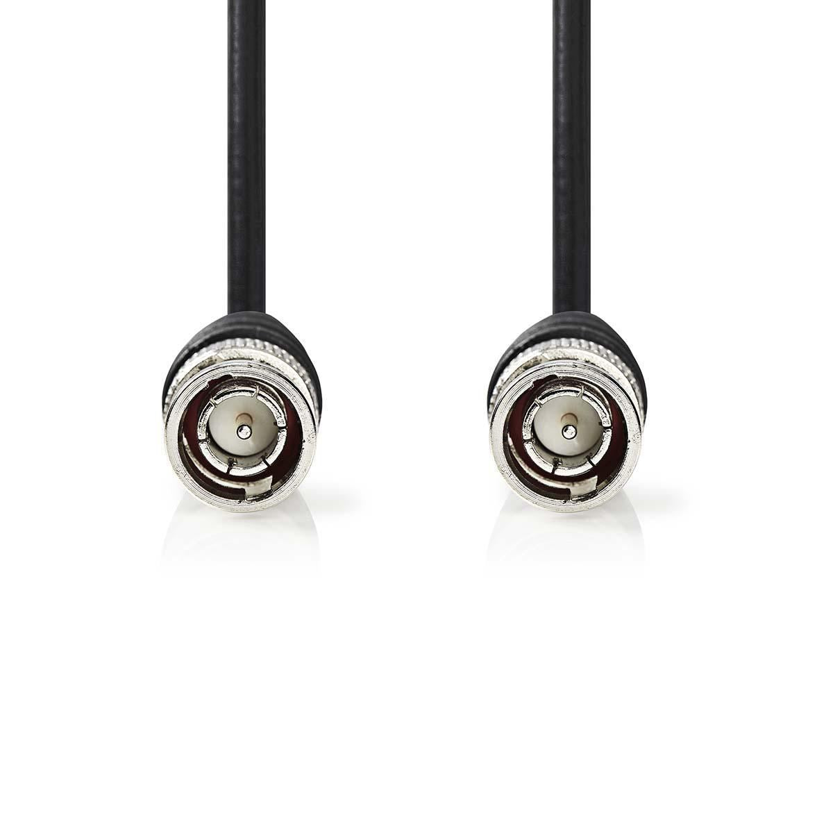 Nedis BNC Video Cable | BNC Male | BNC Male | Nickel Plated | 75 Ohm | 3.00 m | Round | PVC | Black