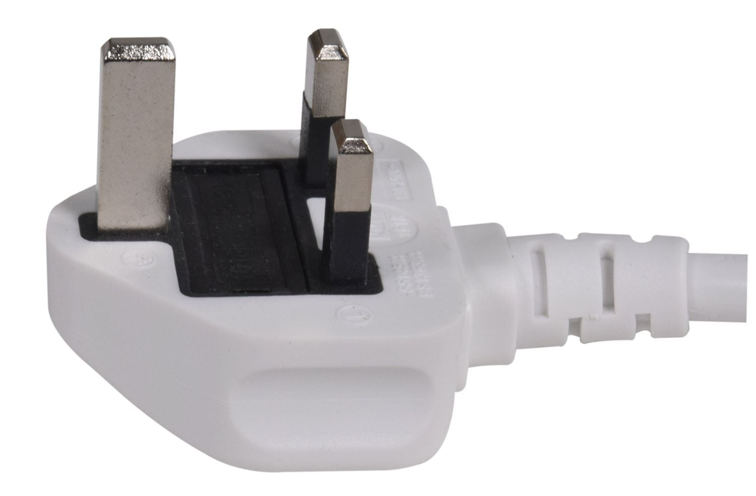 Mercury 4 Gang Extension Lead 2m Metre White UK 13 Amp Rated 4 Socket Extension Lead, 4 Way Power Strip, Wall Mountable Cable Extension for Home or Office use