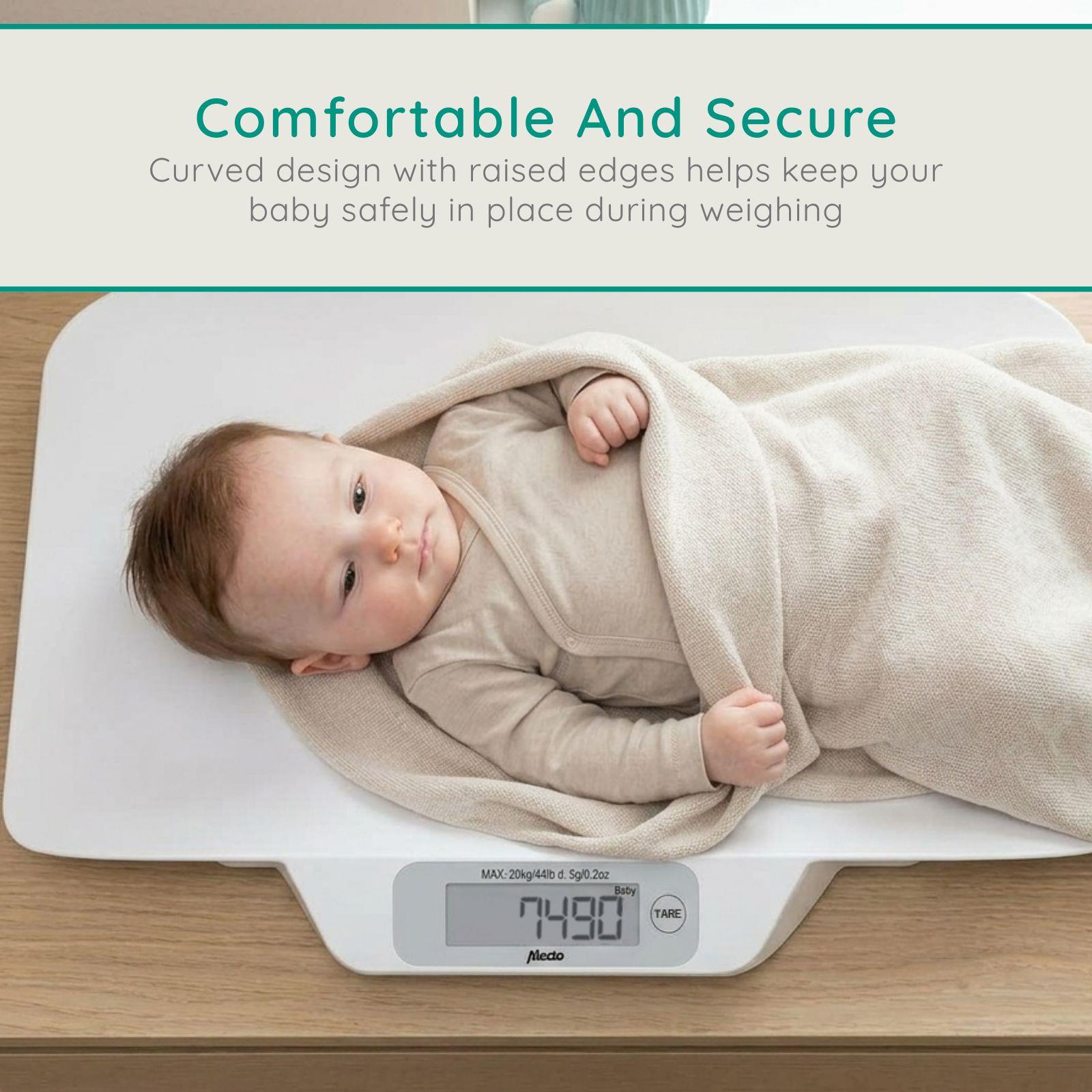 Alecto Baby Scale Digital Weight Scale Newborn 5 Gr Accurate Baby Scales - Baby Weighing Scales Max. 20 Kg - Baby Scale with Tare-Function - White