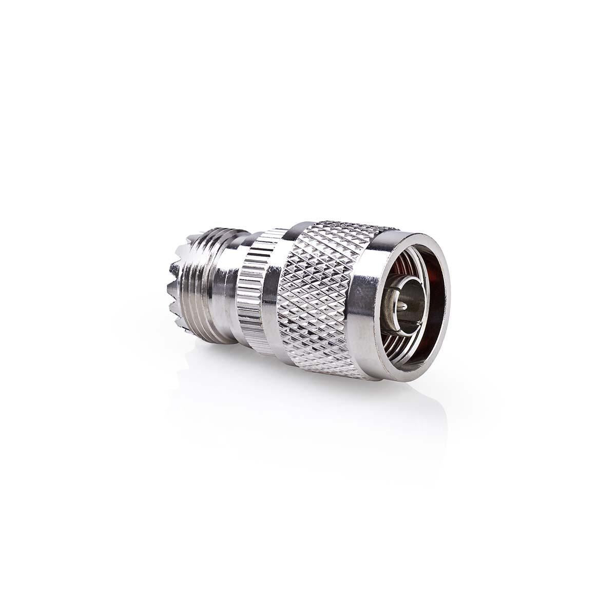 Nedis Satellite & Antenna Adapter | N Male | PL259 Female | Nickel Plated | 75 Ohm | Straight | Metal | Silver | 10 pcs | Envelope