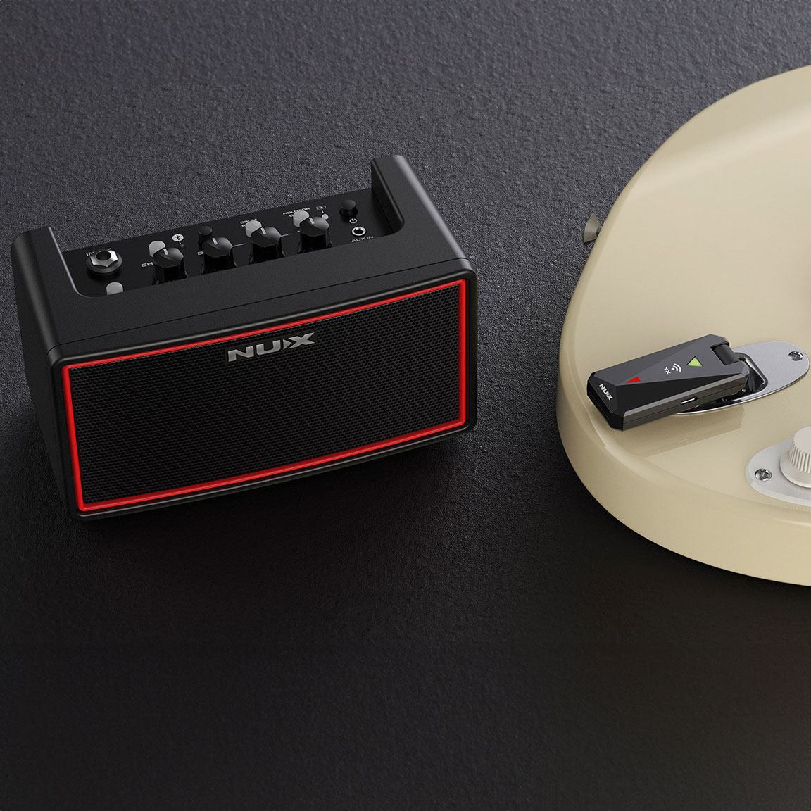 Nu-x Mighty Air Wireless Bluetooth Stereo Modelling Guitar Bass Amplifier Amp with Acoustic Simulator and Drum Machine