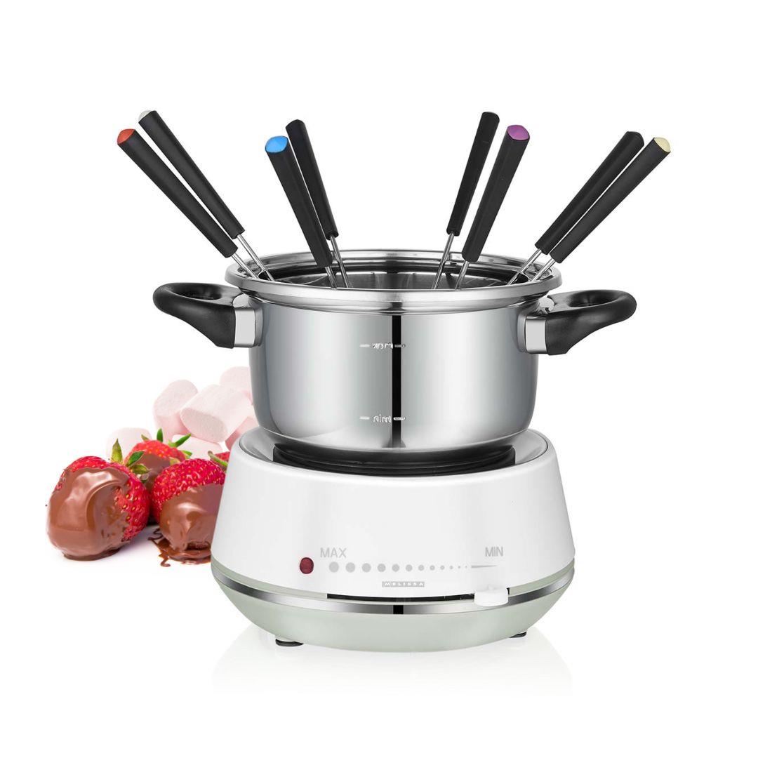 MELISSA 2L Electric Fondue Set with 8 Forks and Adjustable Temperature