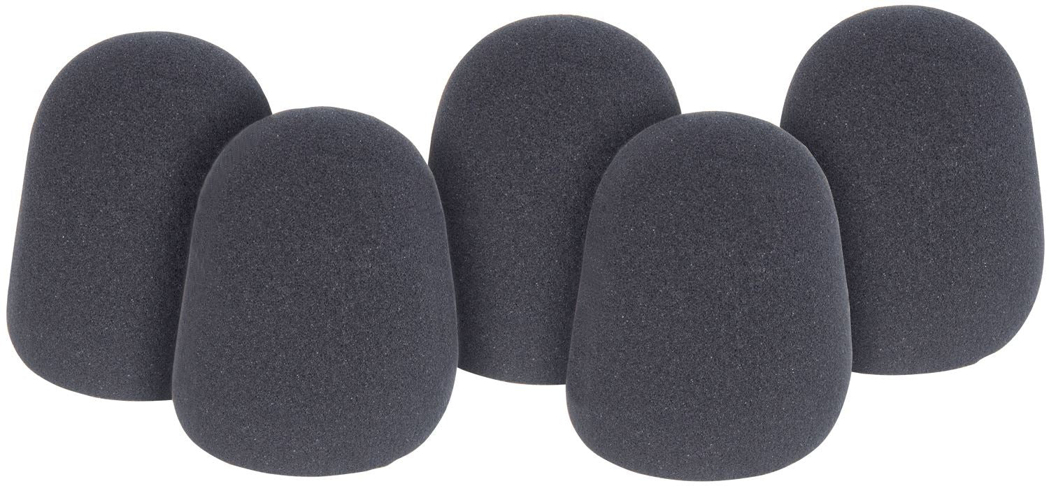 QTX 5x Mic Foam Windscreen Shield for Handheld Microphones Karaoke Sponge Windshield