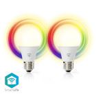 Nedis SmartLife Full Colour LED Bulb | E27 | 806 lm | 9 W | RGB / Warm to Cool White | 2700 - 6500 K | Android™ / IOS | Bulb | 2 pcs