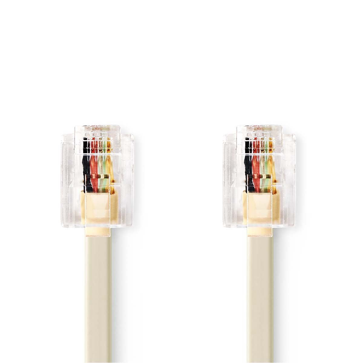 Nedis Telecom Cable | RJ11 Male | RJ11 Male | 5.00 m | Flat | Ivory