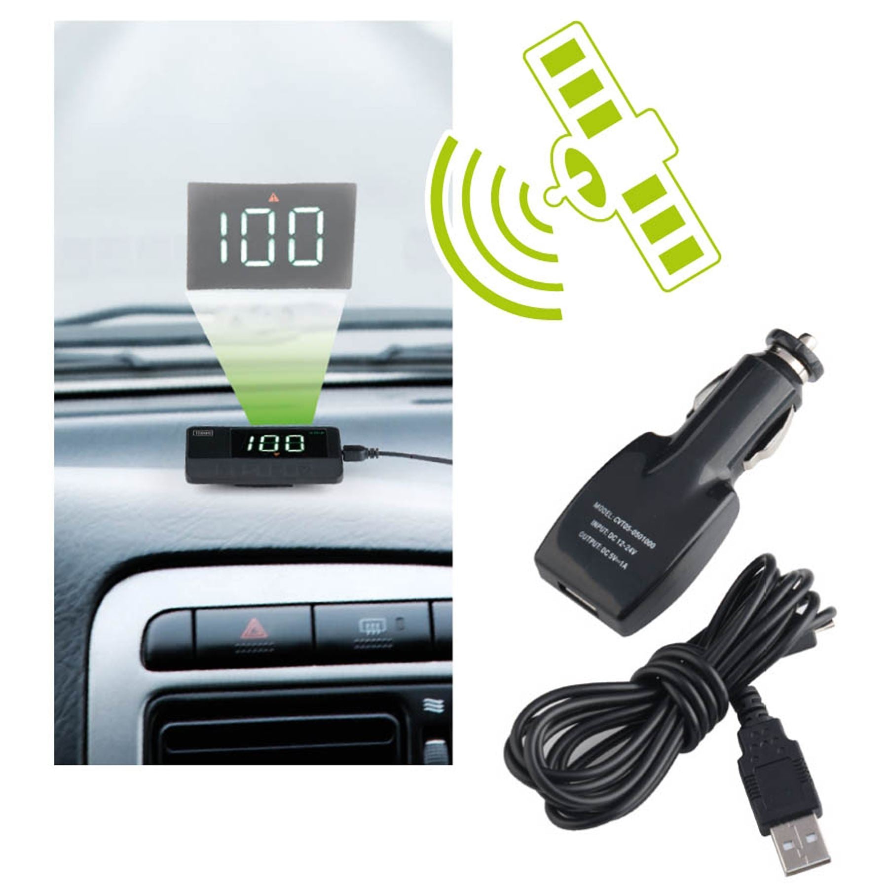 Trebs Digital GPS Speedometer, Car Head up Display, Universal Car HUD Head Up Display with KM/H and MPH, with Speed Reminder Setting