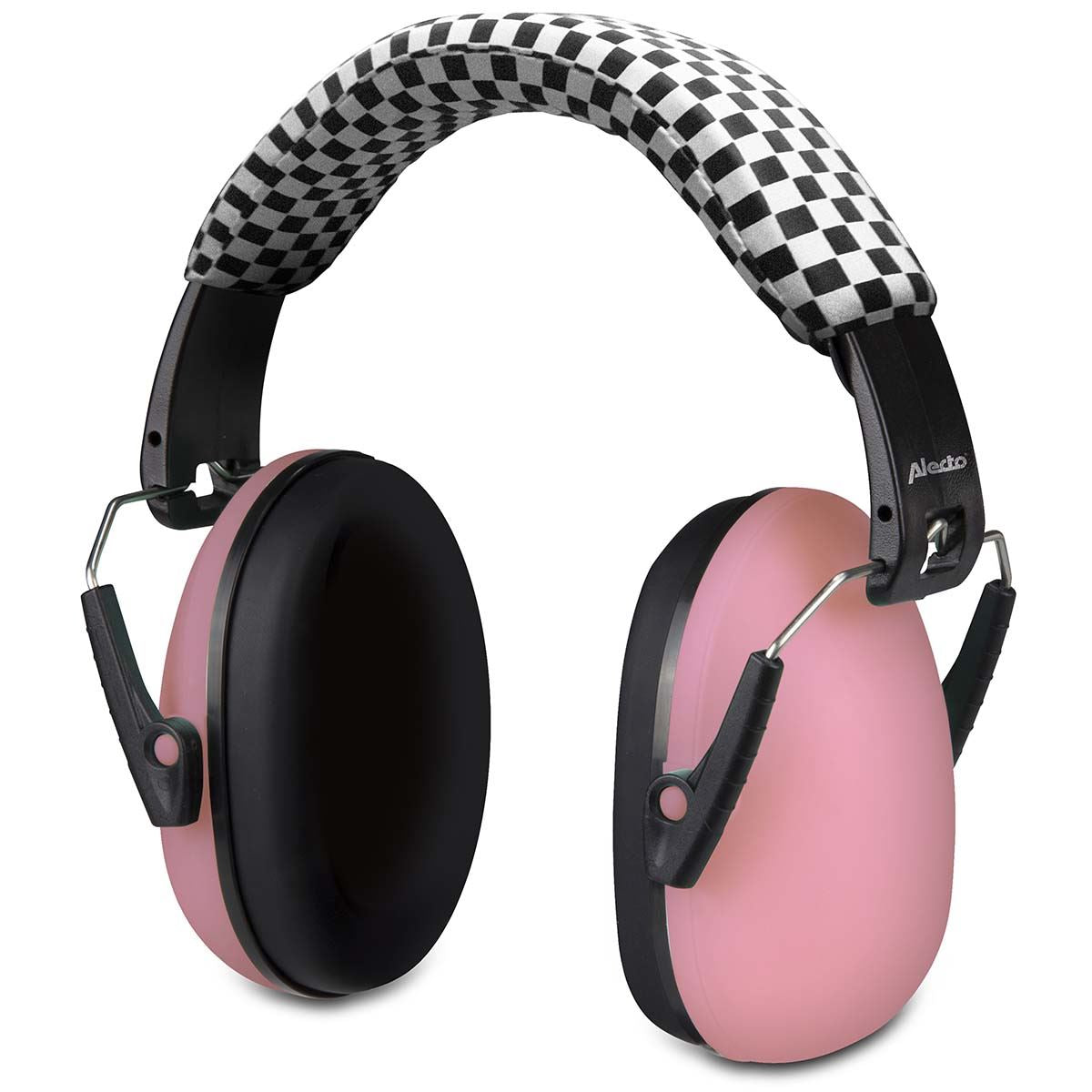 Alecto BV71RE Kids Ear Defenders Children, Age 3-16, Certified 29dB, Adjustable Size, Noise Cancelling Headphones Kids, Ear Defenders Autism, Ear Muffs for Toddler, Boys, Girls, School - Pink