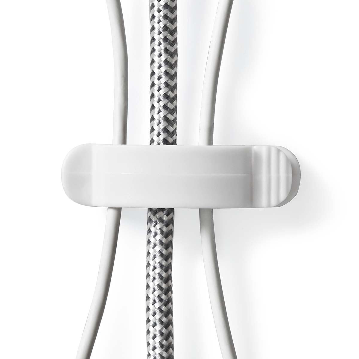 Nedis Cable Management | Cable Clip | Locked | 3 pcs | Number of slots: 3 Slots | Maximum cable thickness: 7.5 mm | Polypropylene | White