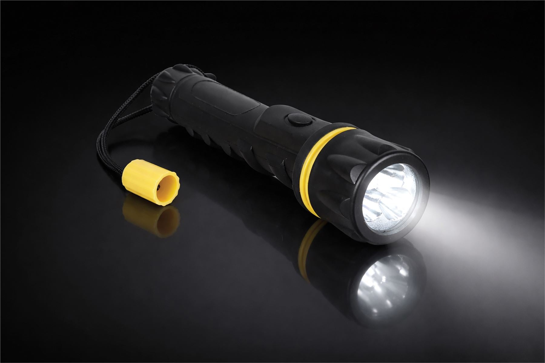 Eagle Heavy Duty Bright Rubber Shock Resistanr Torch Flashlight with Carry Strap for Work, Camping, Dog Walking and Insepctions