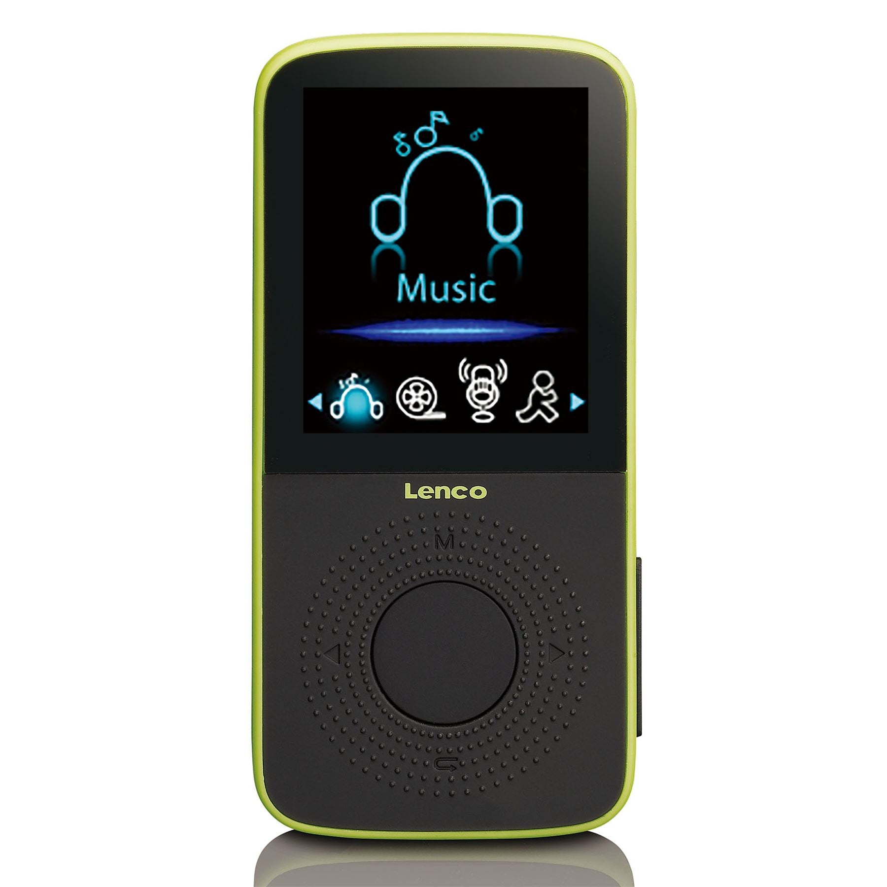 Lenco Sports MP3/4 Player with Pedometer |Wristband | 4GB | Micro SD Card Expansion | Lime