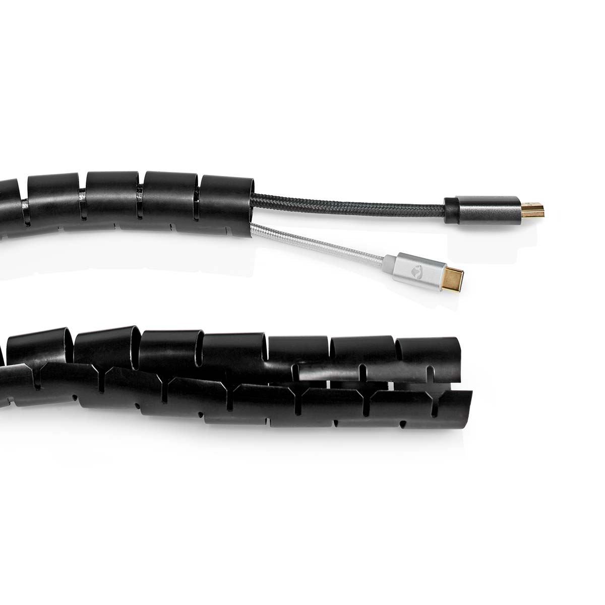Nedis Cable Management | Spiral Sleeve | 1 pcs | Maximum cable thickness: 28 mm | PE | Black