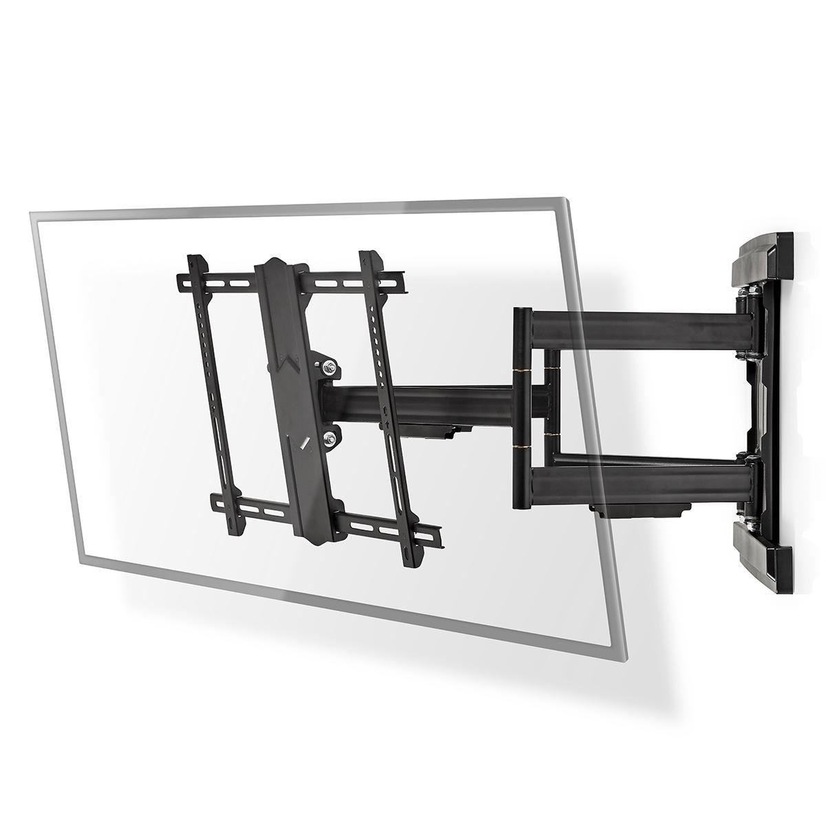 Nedis Full Motion TV Wall Mount | 37 - 80 " | Maximum supported screen weight: 70 kg | Tiltable | Rotatable | Minimum wall distance: 70 mm | Maximum wall distance: 800 mm | 6 Pivot point(s) | Steel | Black