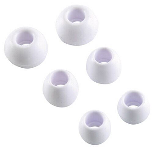 Bandridge 6 Replacement Silicone White In-Ear Earphone tips Earbuds Sennheiser Sony JVC