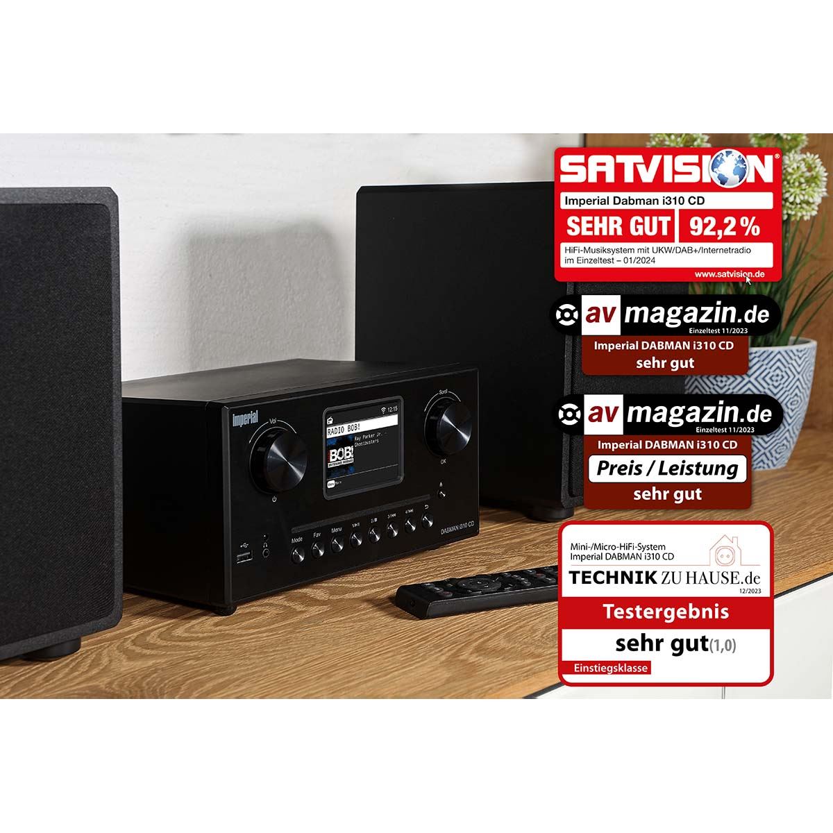 Imperial DABMAN i310 CD Hybrid micro Hi-fi System DAB+ / FM / Internet / Bluetooth Black
