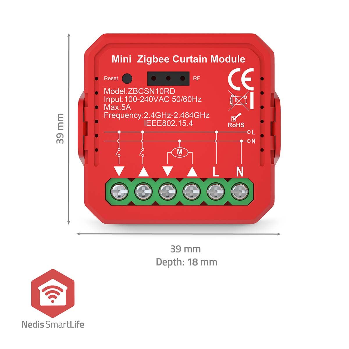 Nedis SmartLife Built-in Module | Shutter / Blinds | 1000 W | Terminal Connection | App available for: Android™ / IOS