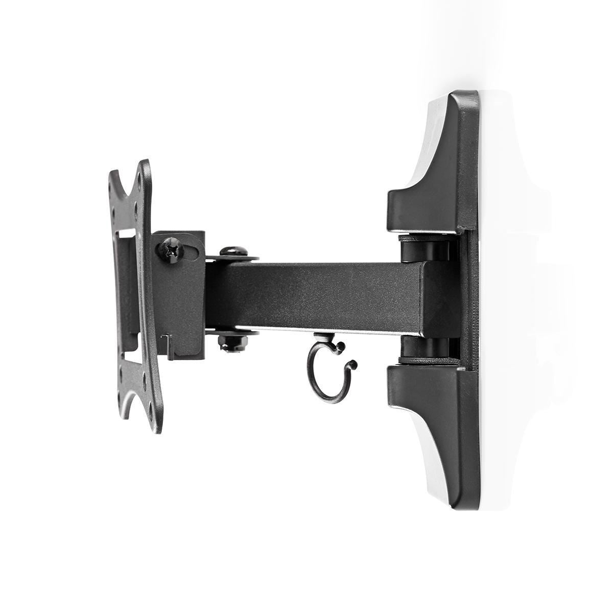 Nedis Full Motion TV Wall Mount | 13-27 " | Maximum supported screen weight: 15 kg | Tiltable | Rotatable | Minimum wall distance: 60 mm | Maximum wall distance: 199 mm | 2 Pivot point(s) | ABS / Steel | Black
