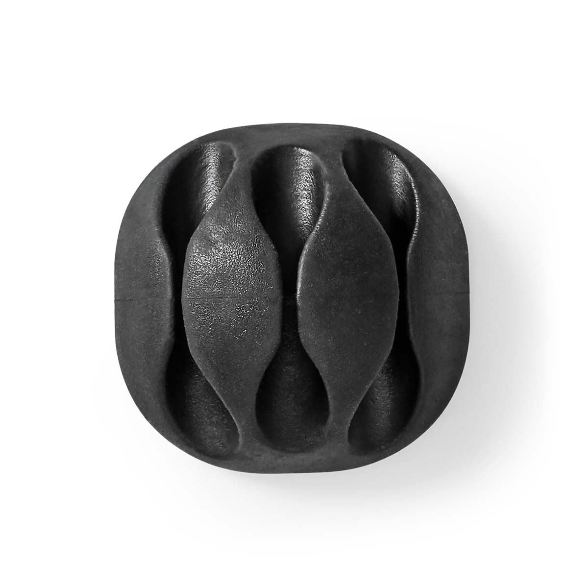 Nedis Cable Management | Cable Clip | Click and Go | 4 pcs | Number of slots: 3 Slots | Maximum cable thickness: 5.3 mm | TPE | Black