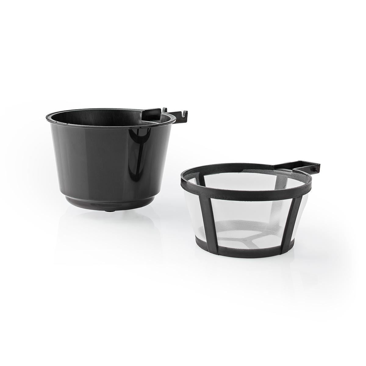 Nedis Single Serve 1 Cup Electric Filter Coffee Maker + 0.42L Double Wall Travel Mug - Black