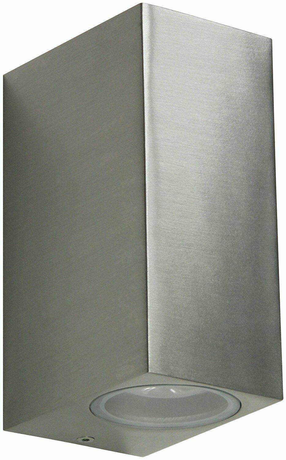 Ranex LED Outdoor Wall Light Sqaure Brushed Aluminium - Up / Down Lighting