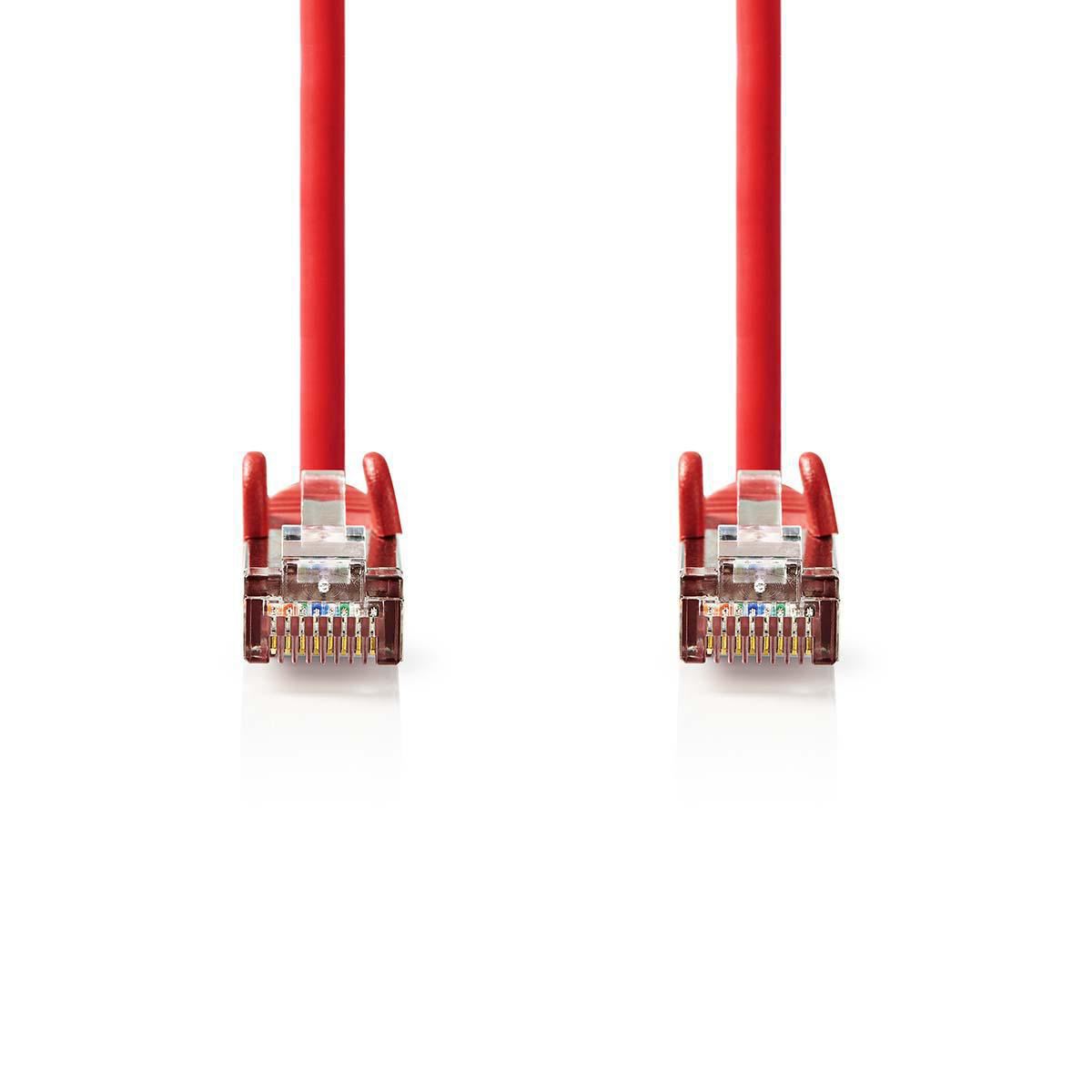 Nedis CAT5e Network Cable | SF/UTP | RJ45 Male | RJ45 Male | 5.00 m | Round | PVC | Red | Polybag