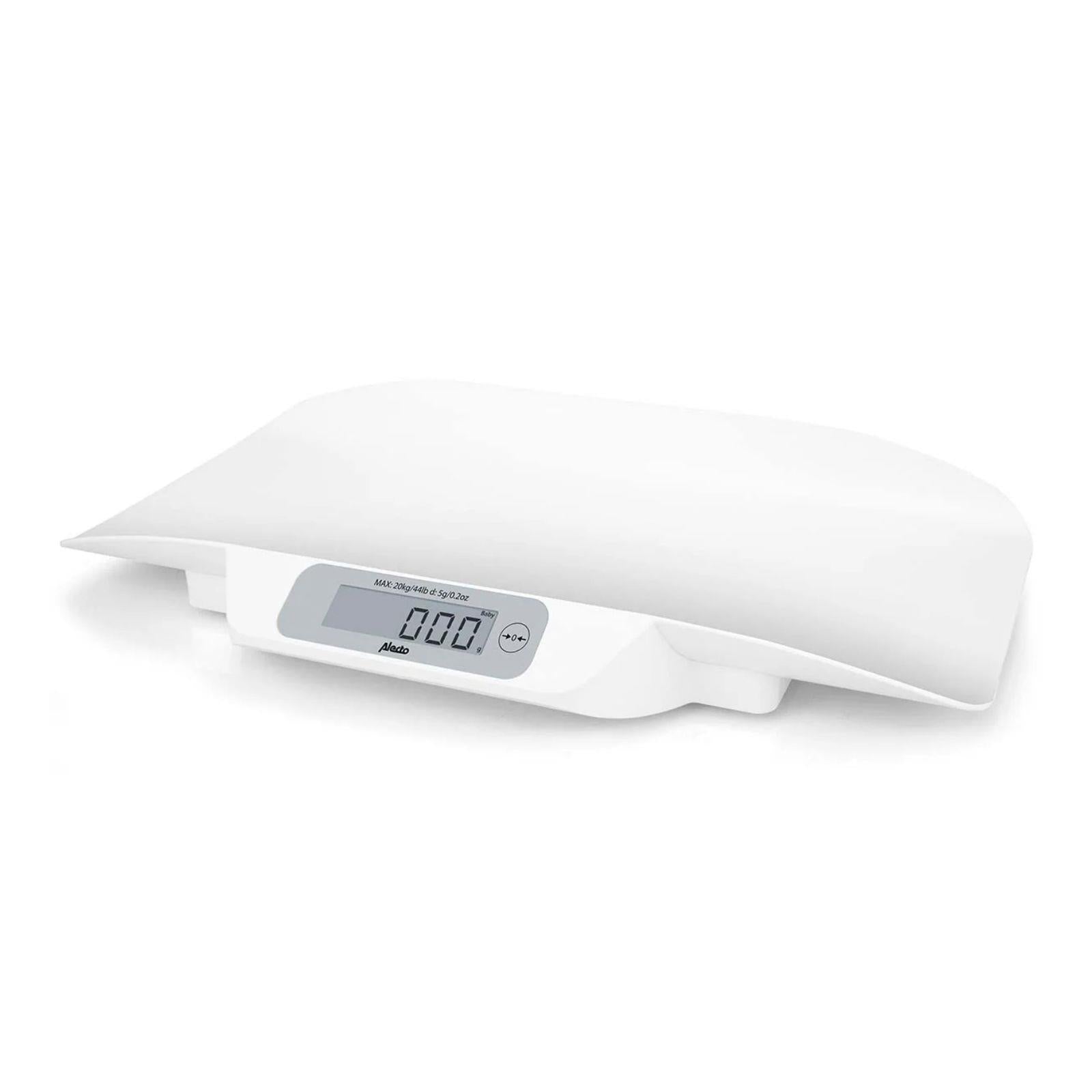 Alecto Baby Scale Digital Weight Scale Newborn 5 Gr Accurate Baby Scales - Baby Weighing Scales Max. 20 Kg - Baby Scale with Tare-Function - White