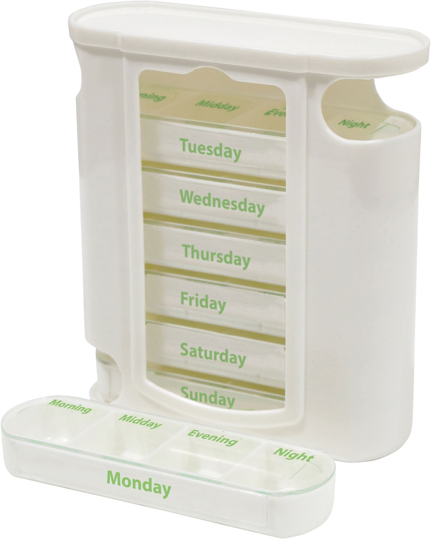 7 Day Pill Dispenser Tablet Box Organiser. 4 Compartments per Day, Breakfast, Lunch, Dinner and Bedtime. for Those who take Many Tablets on a Daily Basis. Easy Medication Management & Organisation