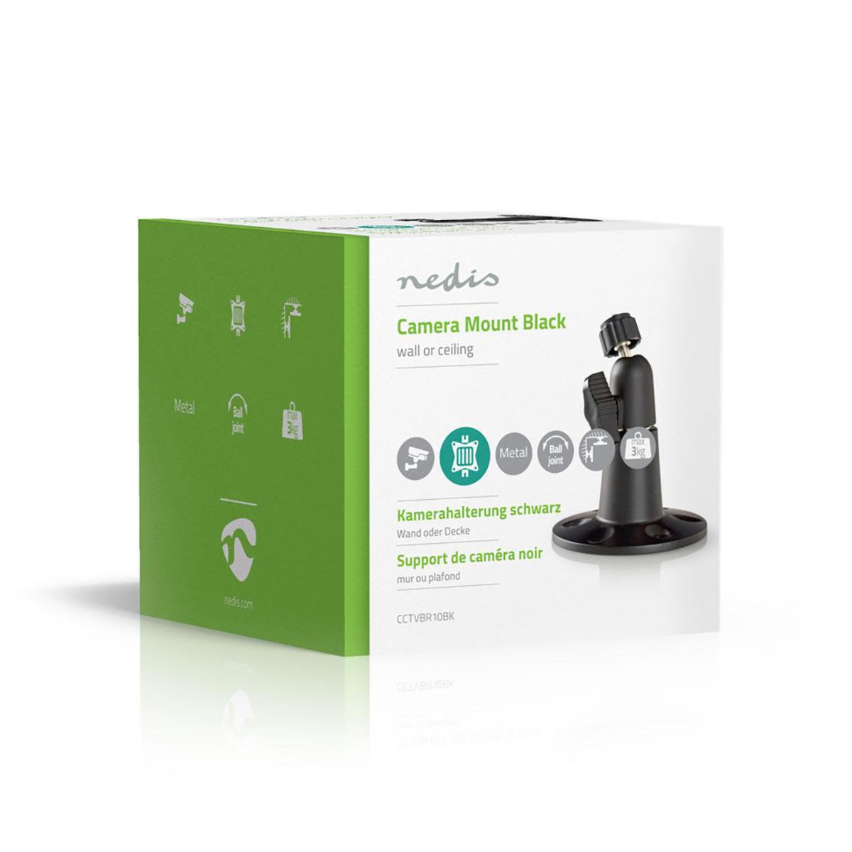 Nedis CCTV Security Camera Standard Threat 1/4" Mount | Wall or Ceiling | Black