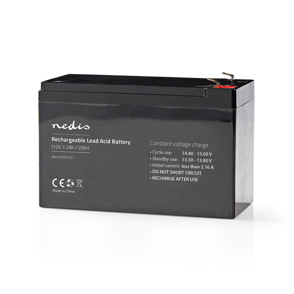 Nedis Battery | Lead-Acid | Rechargeable | 12 V | 7200 mAh