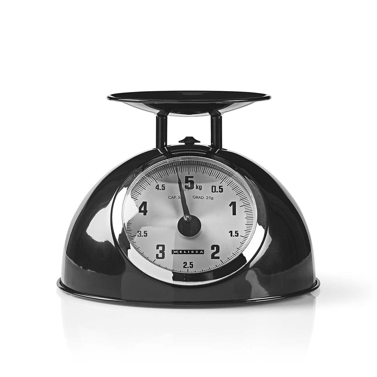 MELISSA Retro Traditional Vintage Metal Mechanical Weight Baking 5kg Kitchen Scale Black