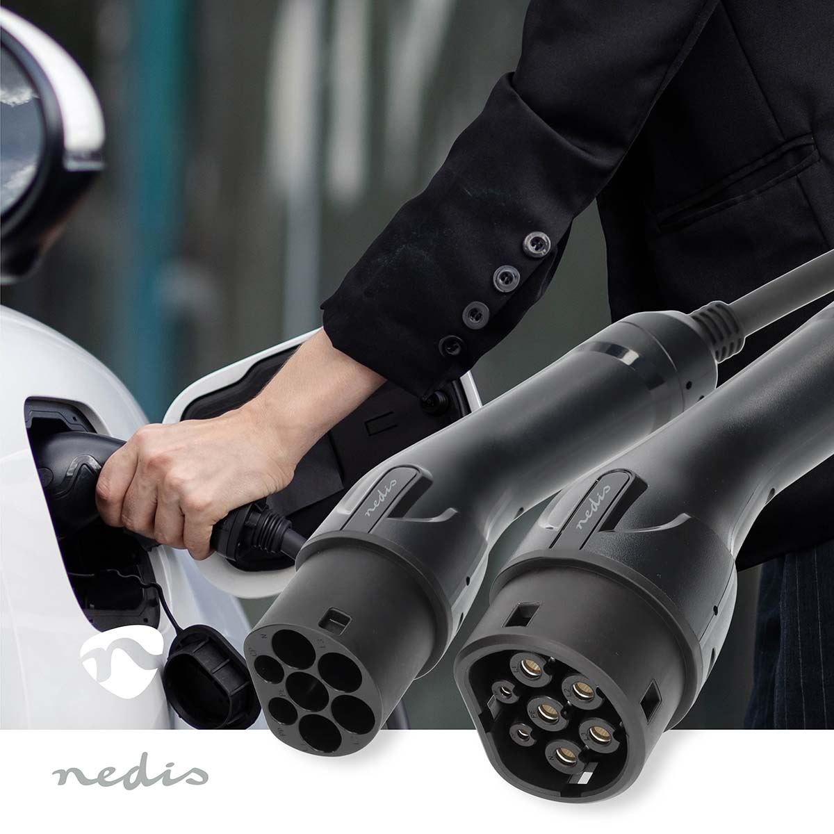Nedis Electric Vehicle Cable | Cable Type 2 | 32 A | 22000 W | 3-Phases | 5.00 m | Black
