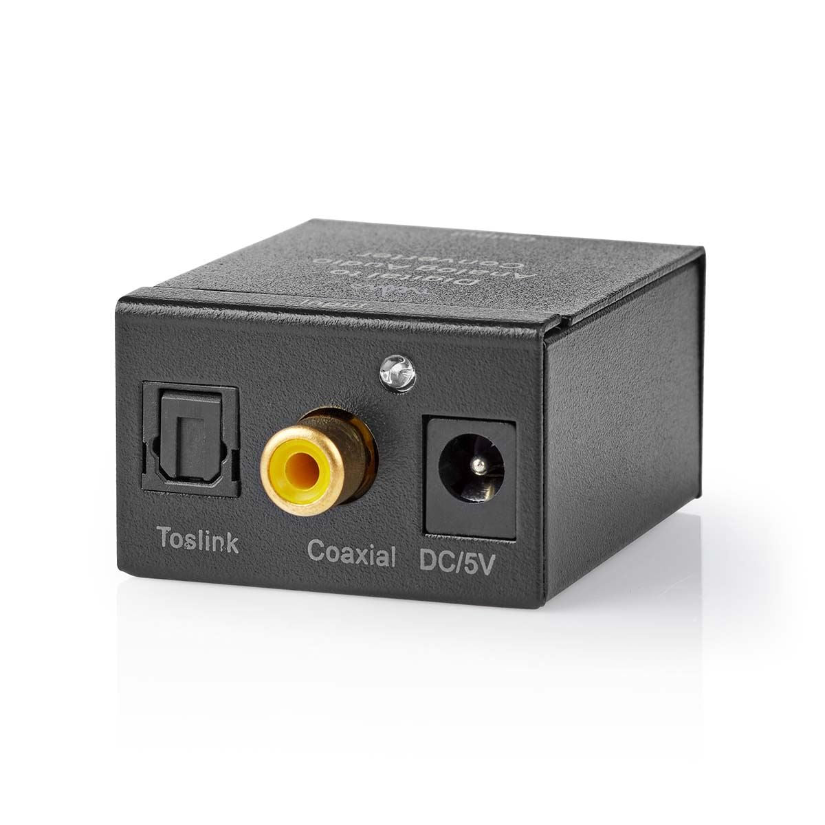 Nedis Digital Audio Converter | 1-way | Connection input: 1x Digital RCA / 1x TosLink to Connection output: 1x (2x RCA) / 1x 3.5 mm | Automatic | Integrated amplifier | Black