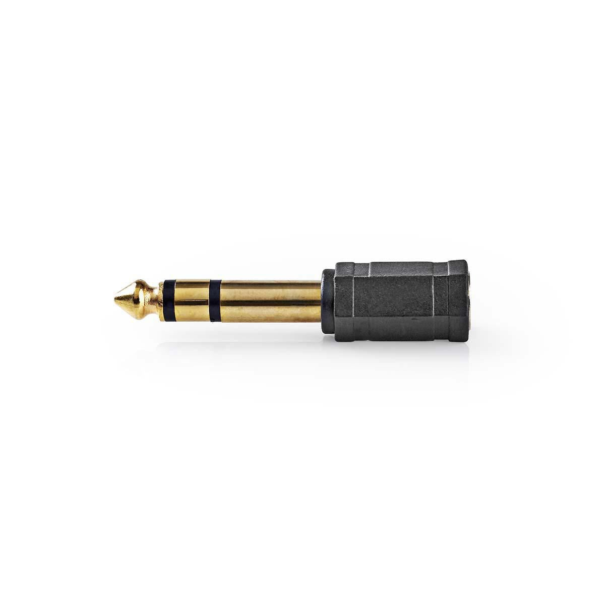 Nedis Stereo Audio Adapter | 6.35 mm Male | 3.5 mm Female | Gold Plated | Straight | ABS | Black | 10 pcs | Envelope
