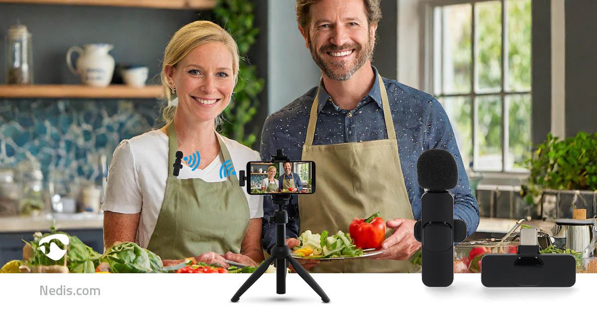 Nedis Microphone | Used for: Notebook / Smartphone / Tablet | USB Type-C™ / Wireless | USB-C™ Female | On/Off switch