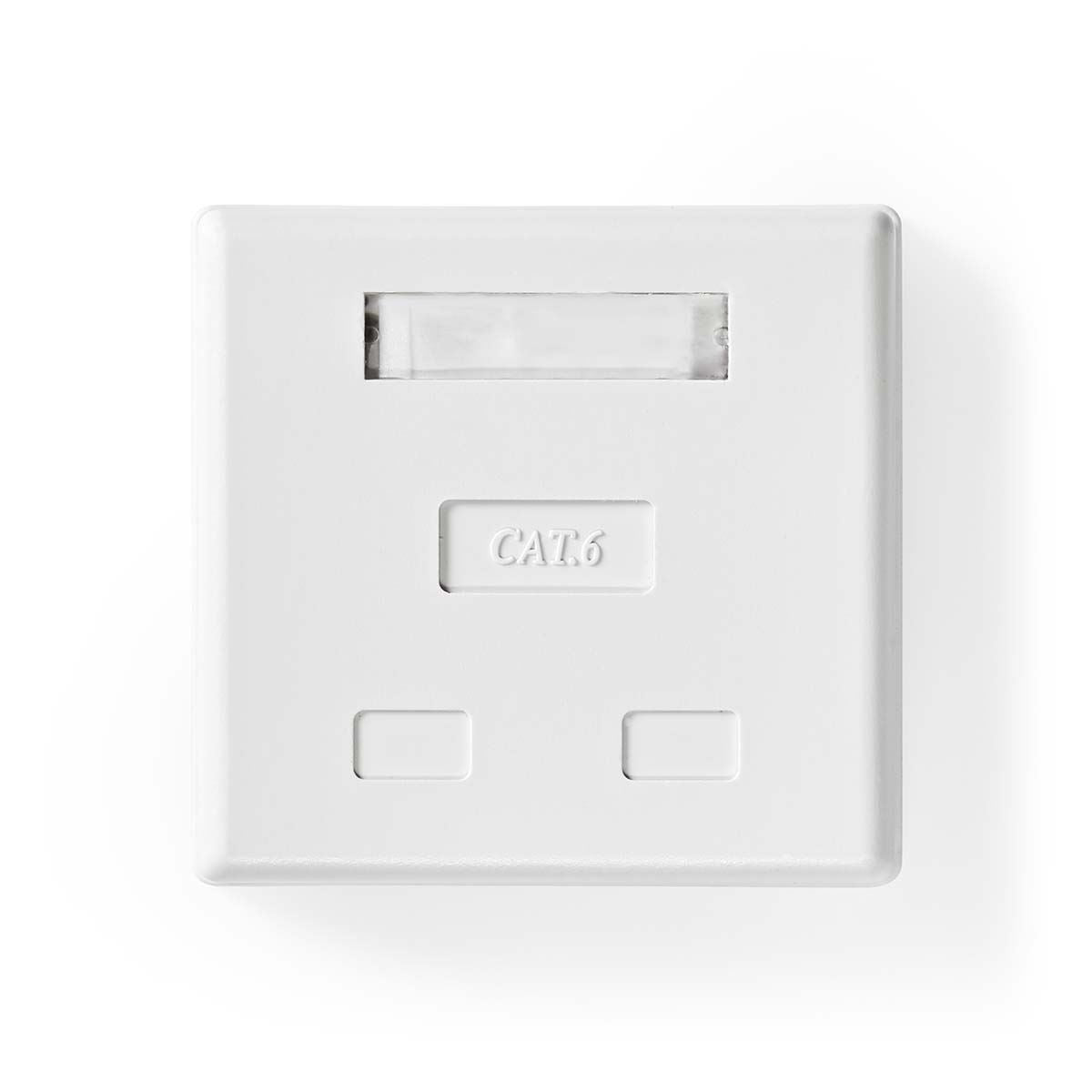 Nedis Network Wall Box | On-Wall | 2 port(s) | UTP CAT6 | Straight | Female | Gold Plated | PVC | White | Box