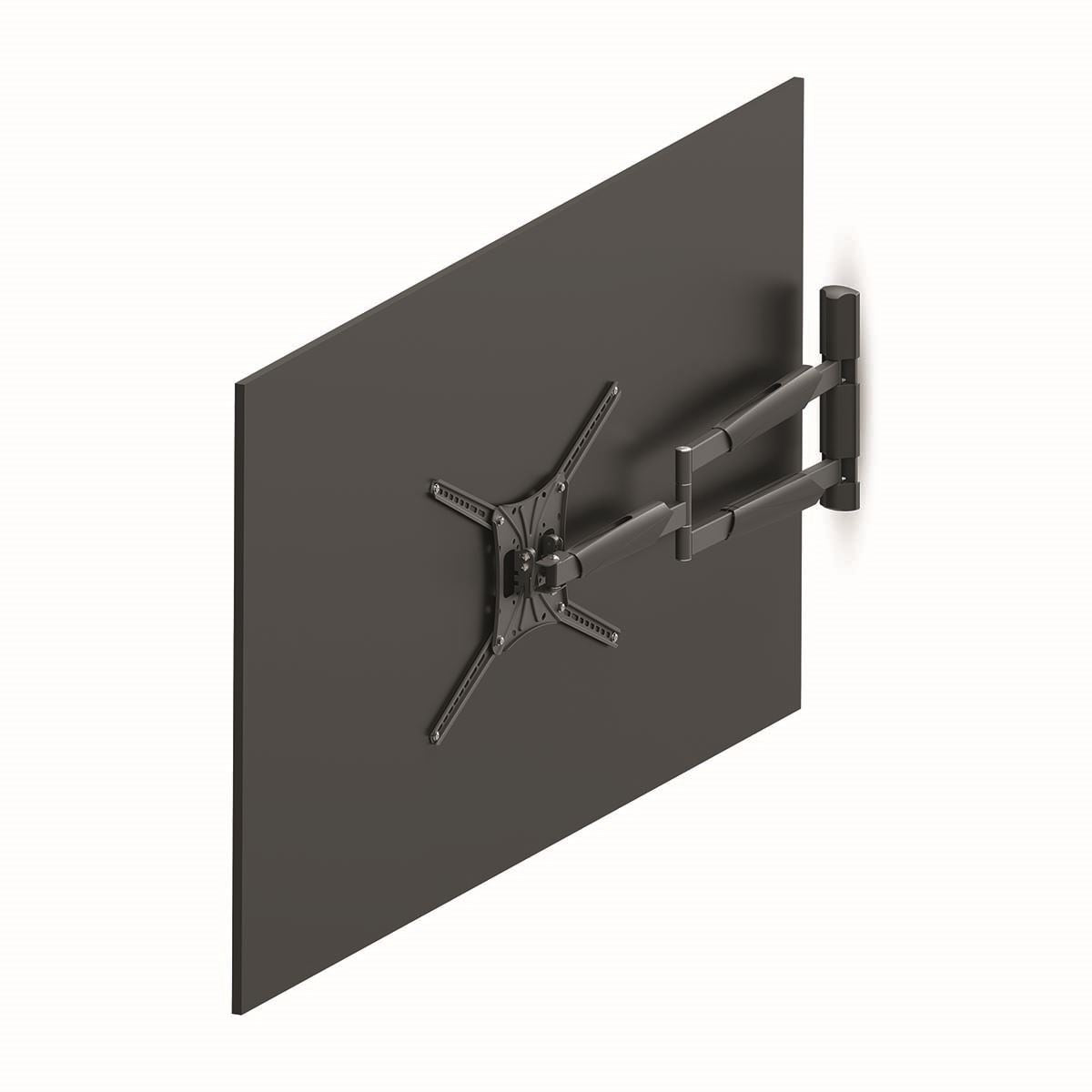 Nedis Full Motion TV Wall Mount | 13 - 86 " | Maximum supported screen weight: 60 kg | Tiltable | Rotatable | Minimum wall distance: 70 mm | Maximum wall distance: 1020 mm | 3 Pivot point(s) | ABS / Steel | Black