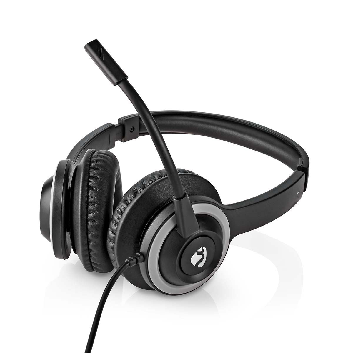 Nedis PC Headset | On-Ear | Stereo | USB Type-A / USB Type-C™ | Fold-Away Microphone | Black