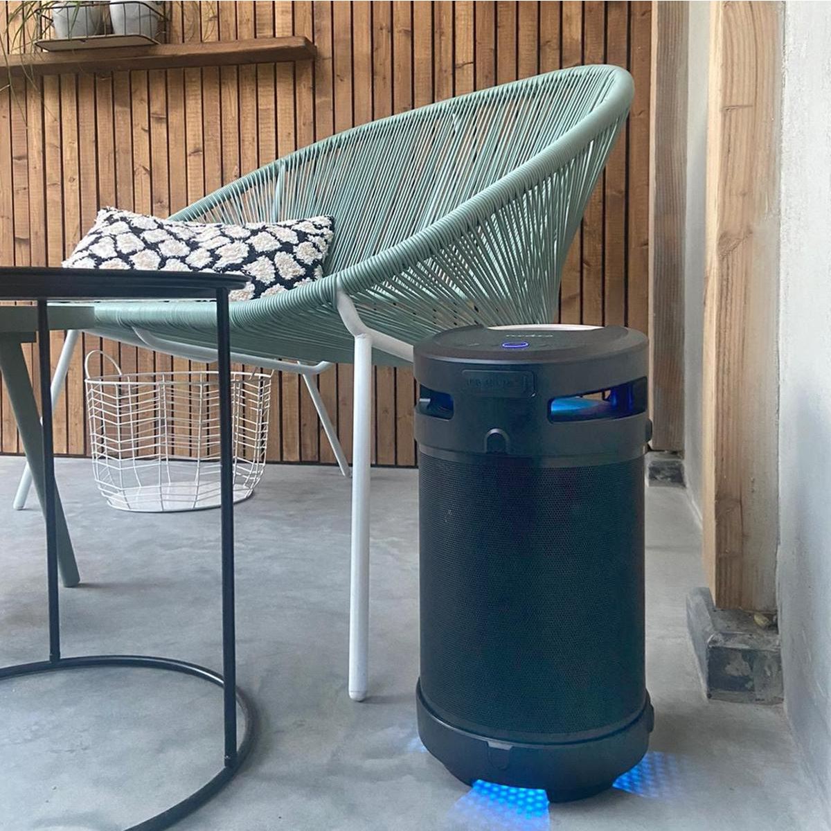 Nedis Bluetooth® Party Boombox | 3.5 hrs | 4.1 | 210 W | Media playback: AUX / USB | IPX5 | Linkable | Carrying handle | Party lights | Black / Silver