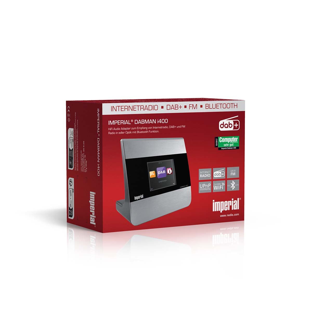 Imperial DABMAN i400 Compact Hybrid Radio DAB+ / FM / Internet / Bluetooth Silver