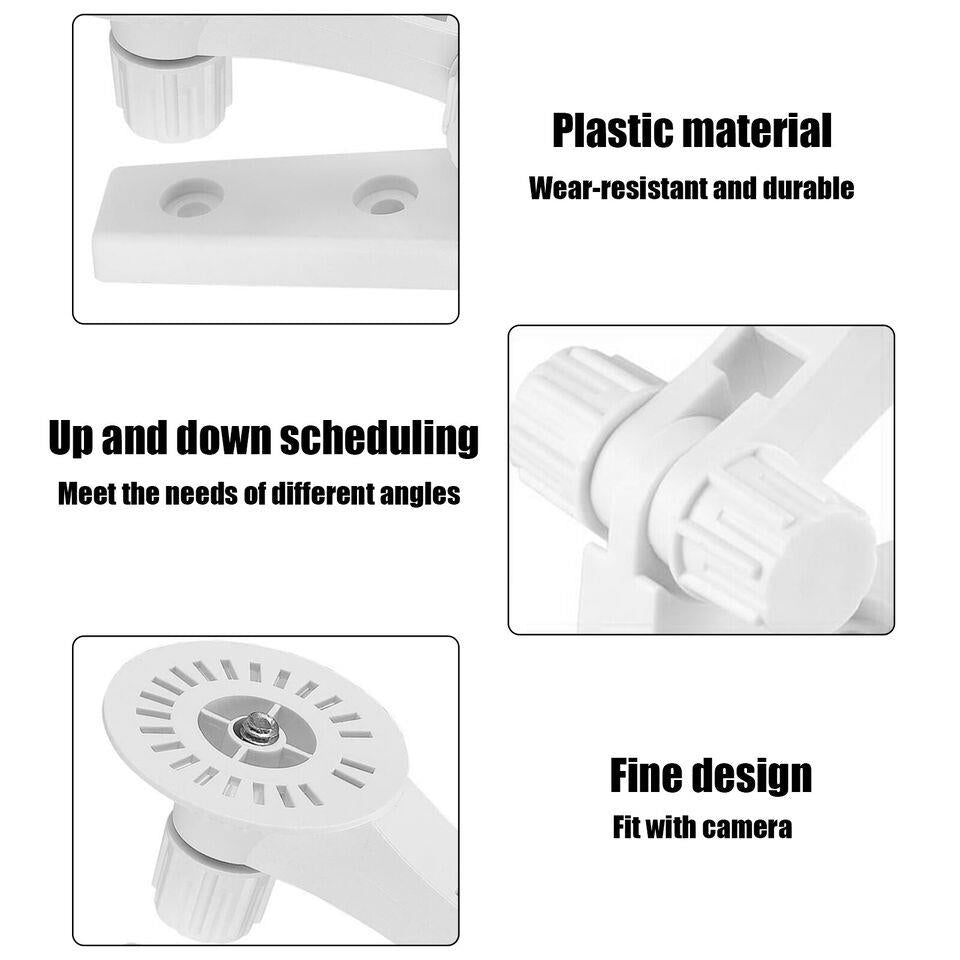 Ex-Pro Baby / Wifi Camera Monitor Camera Mounting Bracket, Plastic Wall Mount Housing 110mm White