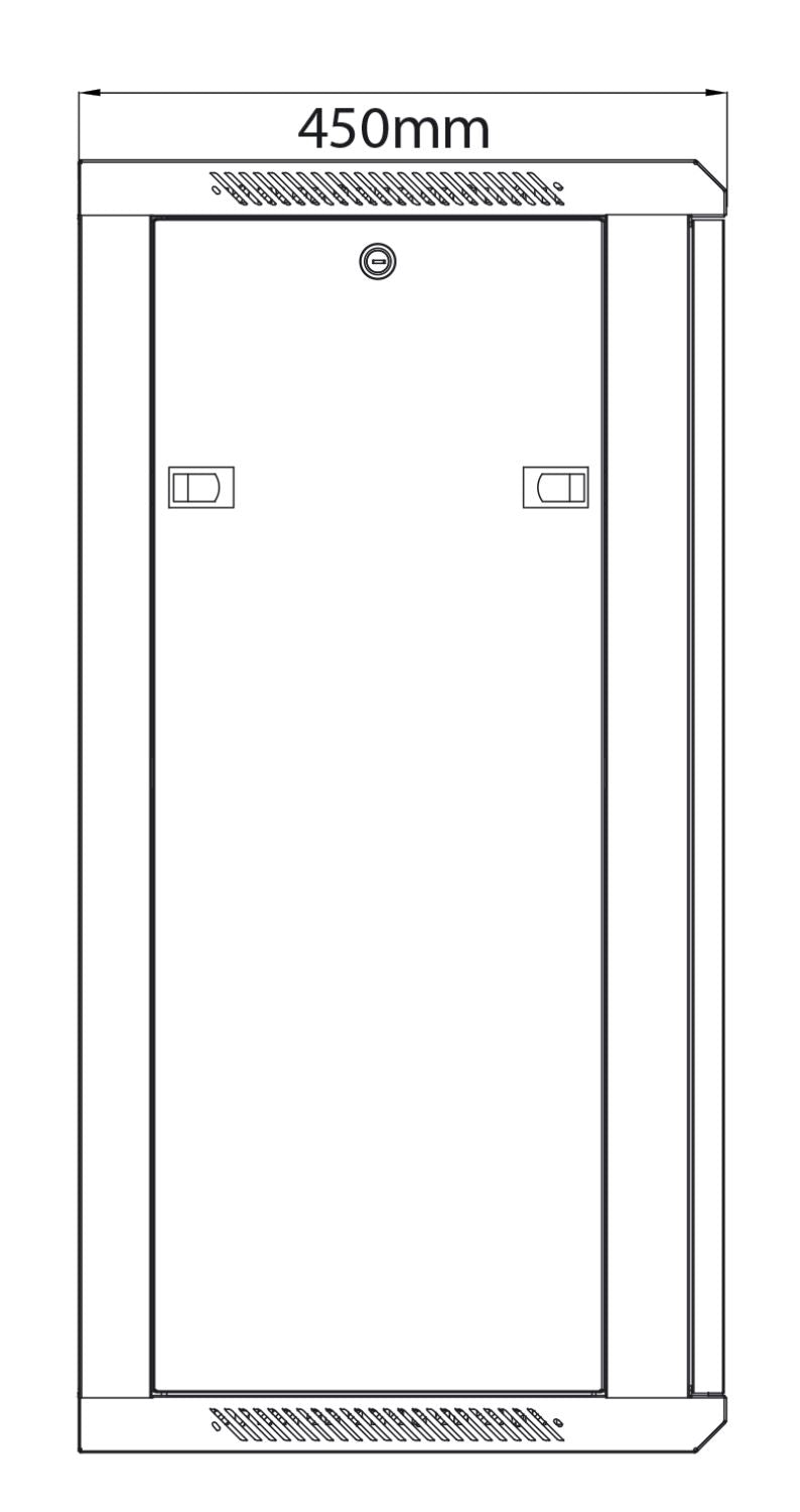 Adastra 19" Rack Cabinet with Glass Door 18U x 450mm Deep