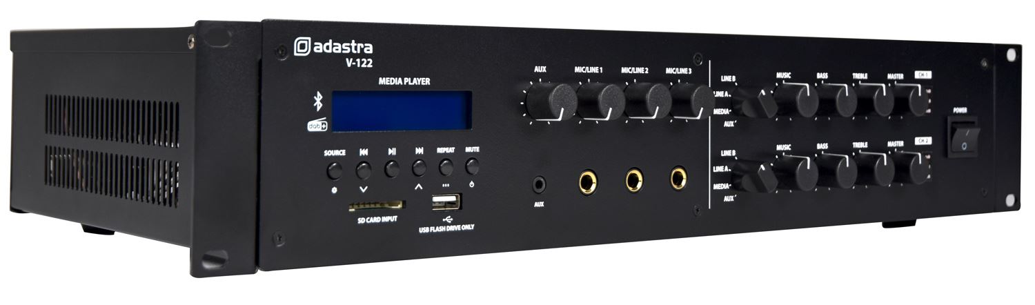 Adastra V-122 Mixer-Amplifier 100V 240W with DAB+/FM/USB/SD/BT