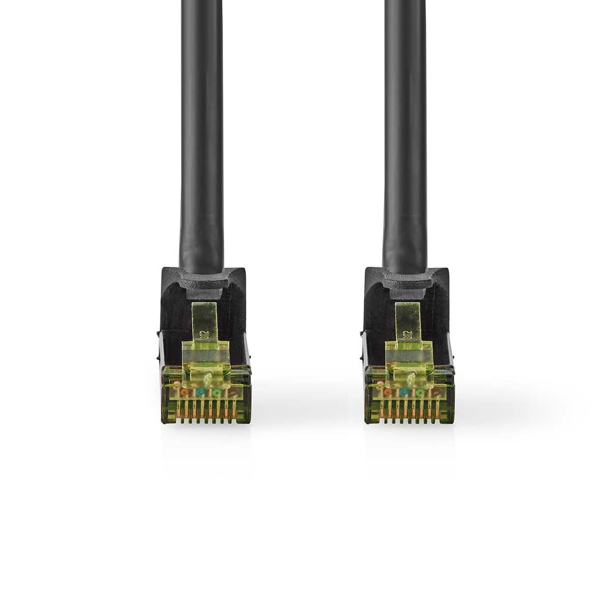 Nedis CAT7 Network Cable | S/FTP | RJ45 Male | RJ45 Male | 1.00 m | Snagless | Round | LSZH | Black | Label