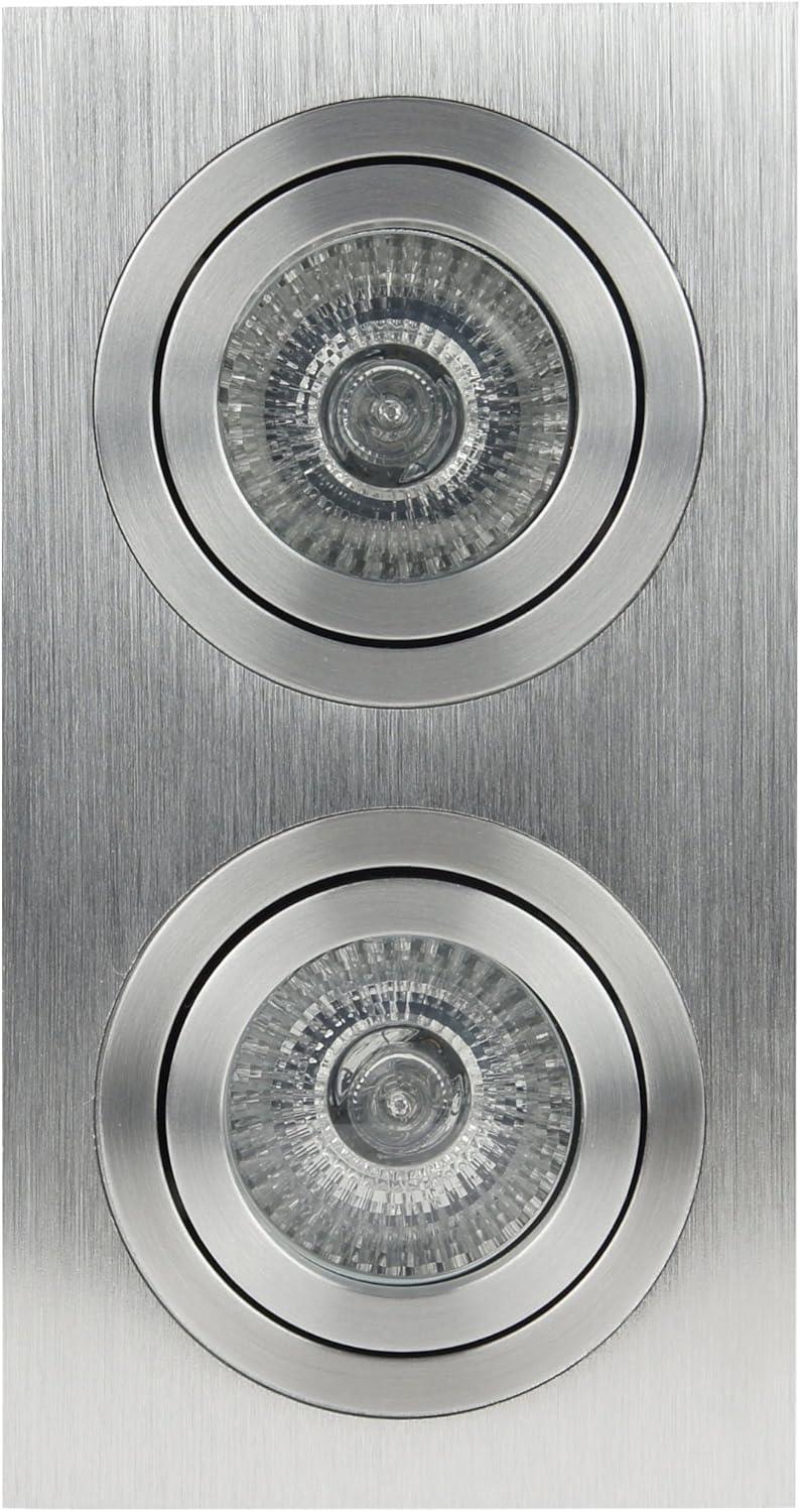 Ranex GU10 Ceiling Light Dual Directable Contemporary Downlight Spotlight Aluminium