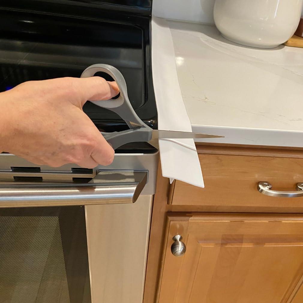 2 Pcs Counter Gap Cover Filler Worktop Joining Strip, Hob, Gas & Electric Cookers, Dishwasher, Cooker, Oven, Dryer & Washing - Whi...