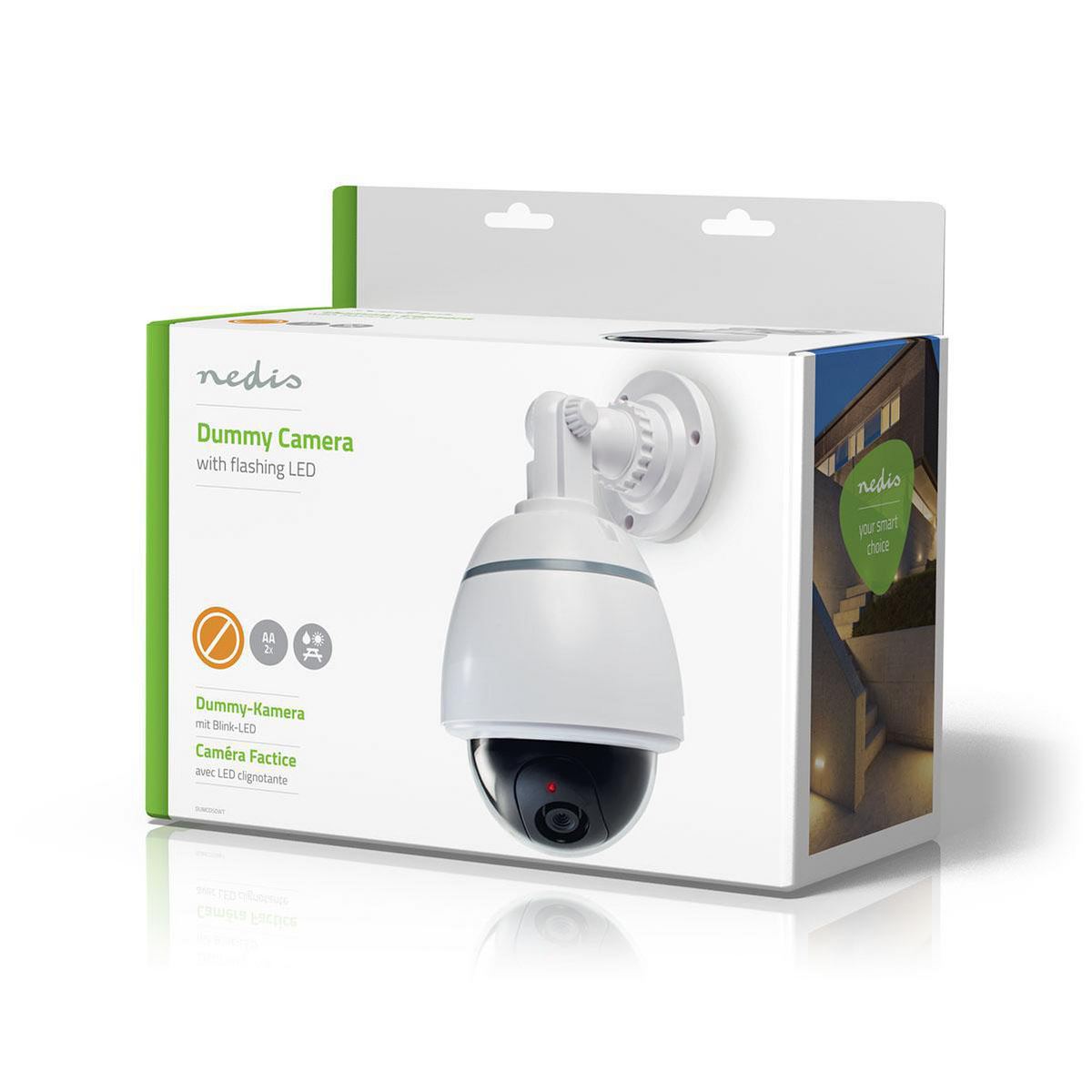 Nedis Dummy Security CCTV Fake Camera | Dome | IP44 | White