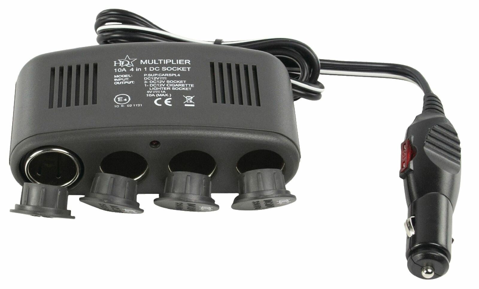 Universal DC/DC Power Adapter Car Adapter 12 DC Cigarette AUX Splitter 1 x 4