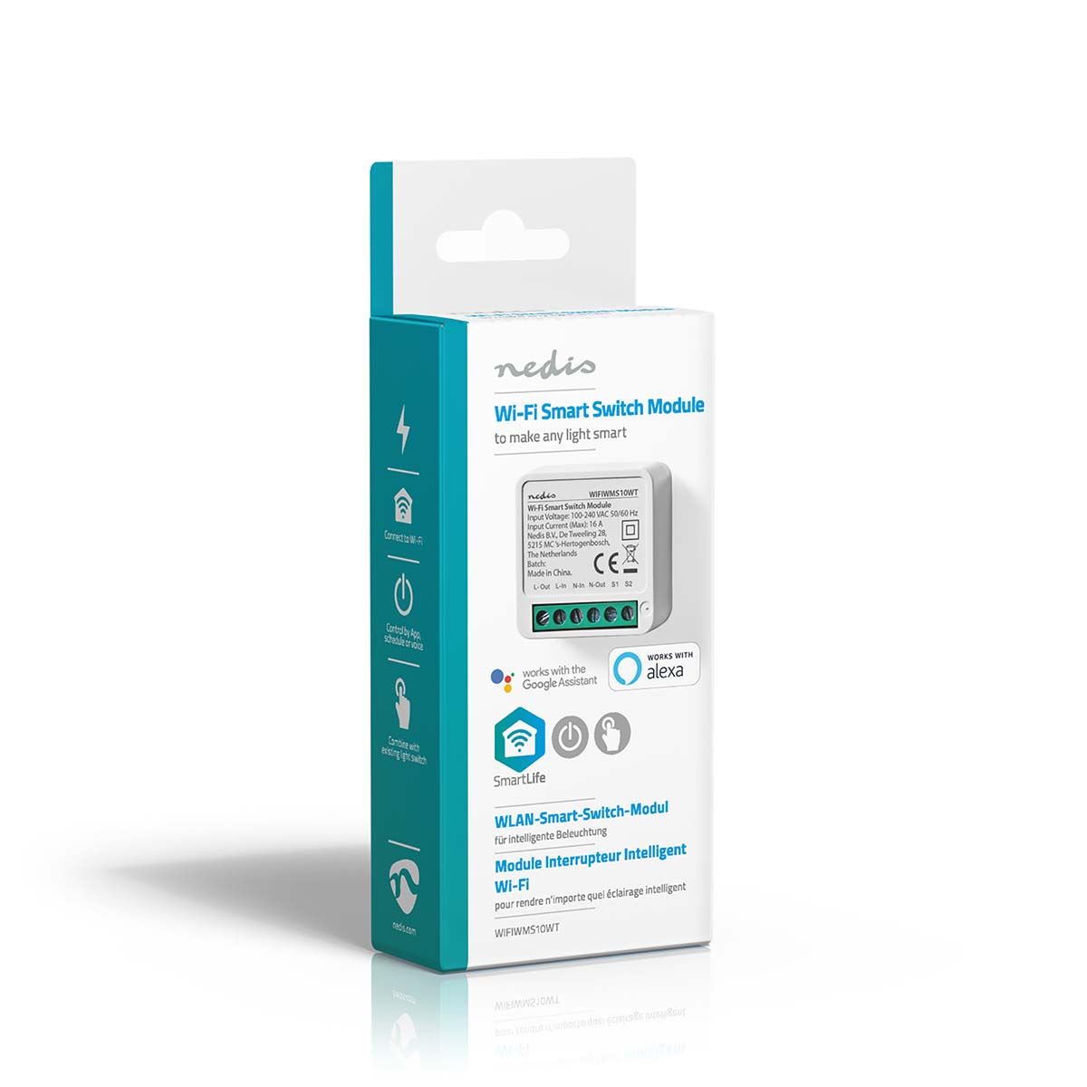 Nedis SmartLife Built-in Module | Switch | 3680 W | Terminal Connection | App available for: Android™ / IOS